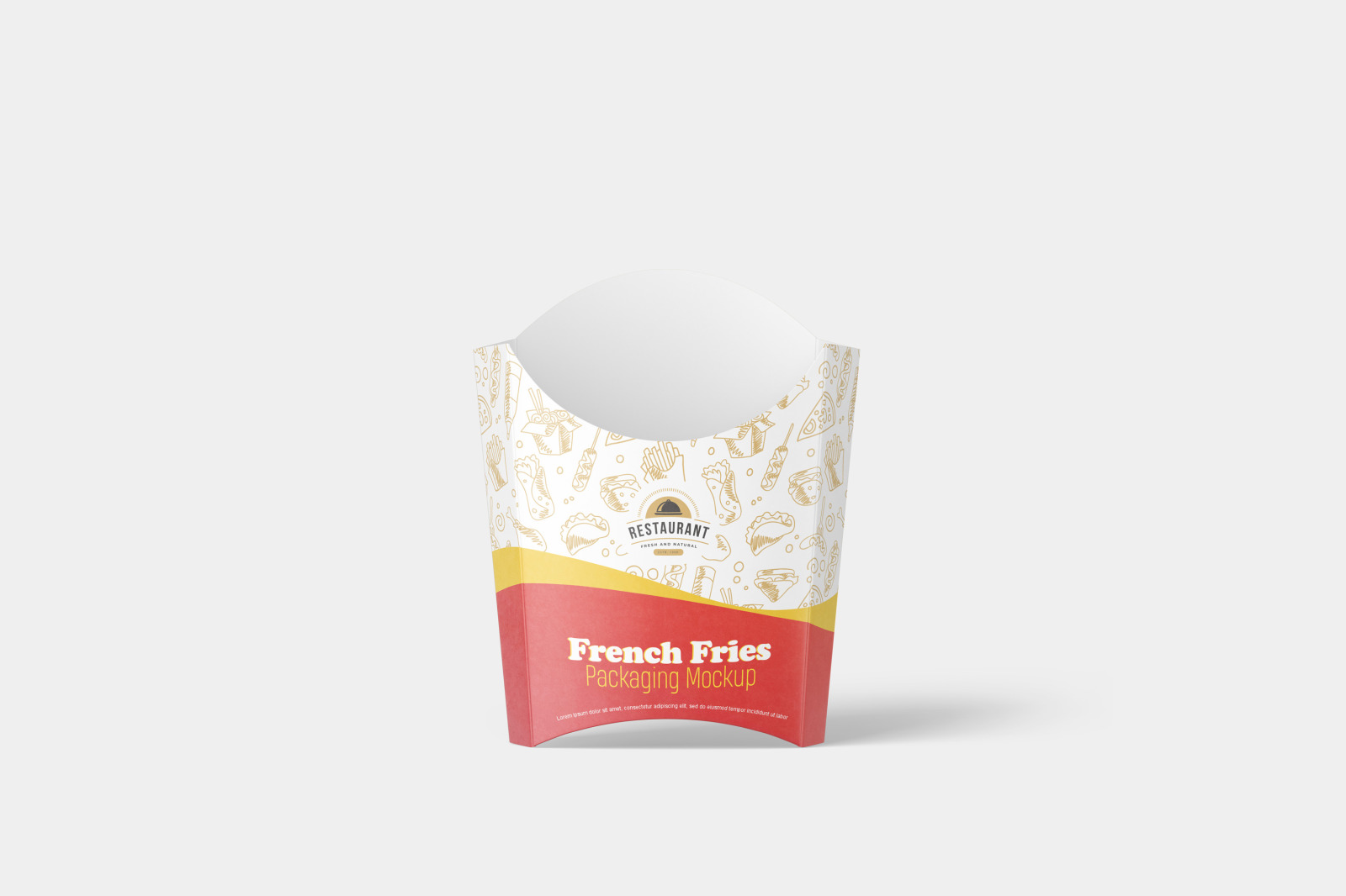 French Fries Packaging Mockup