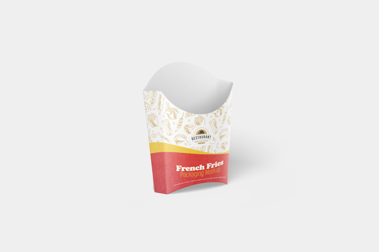 French Fries Packaging Mockup