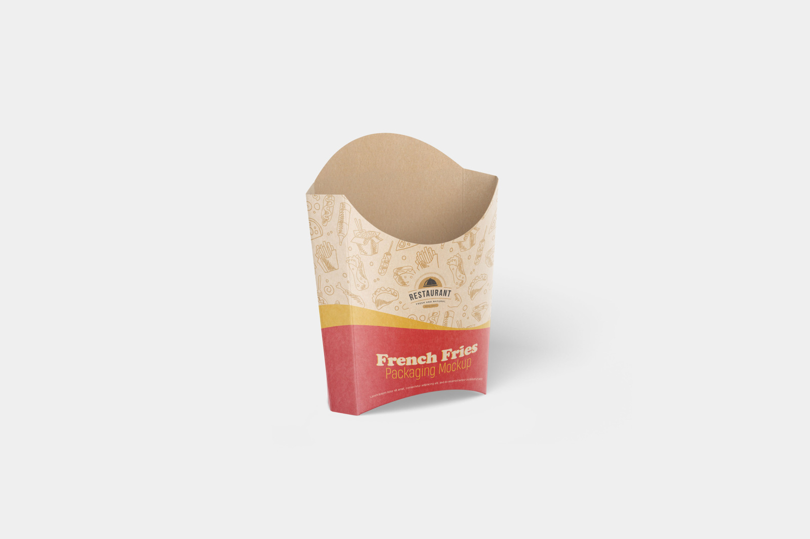 French Fries Packaging Mockup