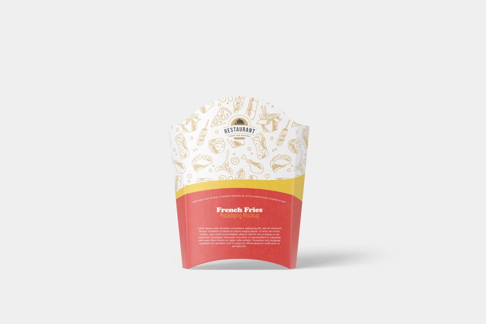 French Fries Packaging Mockup