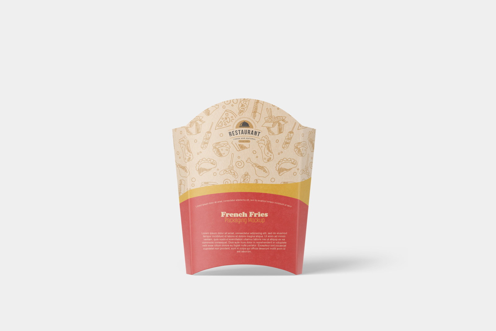 French Fries Packaging Mockup