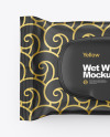 Wet Wipes Pack With Plastic Cap Mockup - Top View