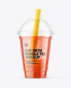 Fruit Bubble Tea Cup Mockup