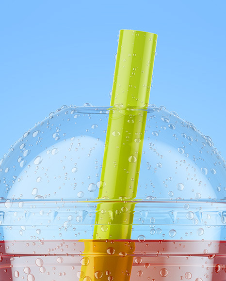 Fruit Bubble Tea Cup Mockup