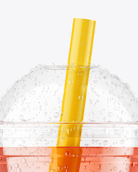 Fruit Bubble Tea Cup Mockup