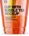 Fruit Bubble Tea Cup Mockup