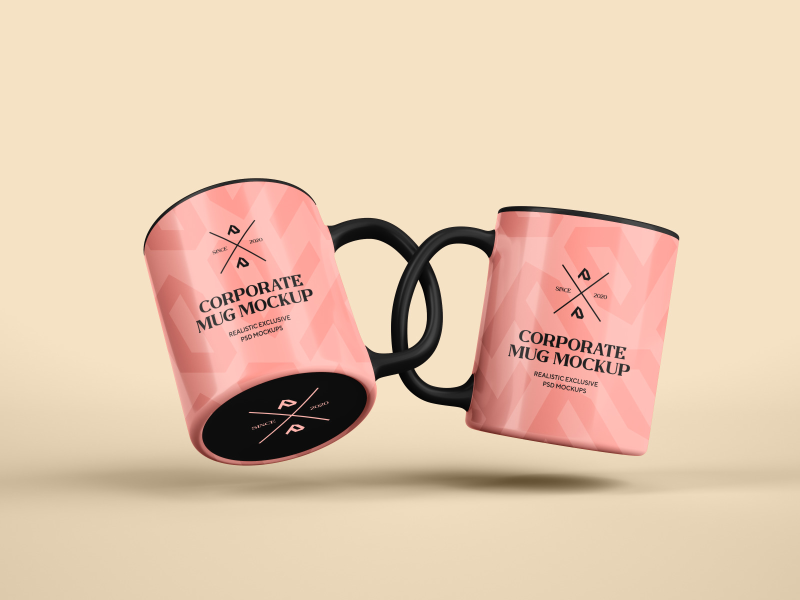 Enamel Mug and Coffee Cup Mockups Set