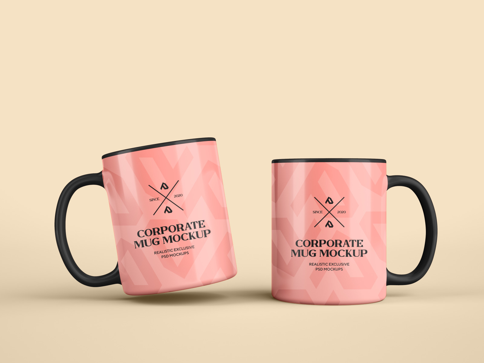 Enamel Mug and Coffee Cup Mockups Set