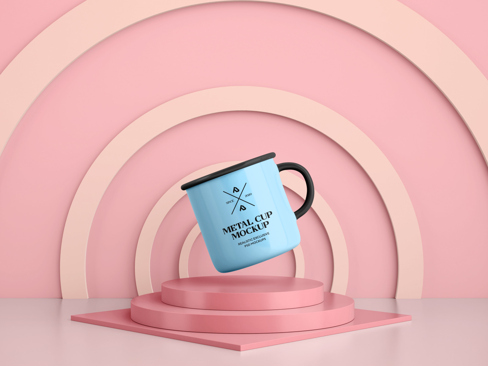 Enamel Mug and Coffee Cup Mockups Set