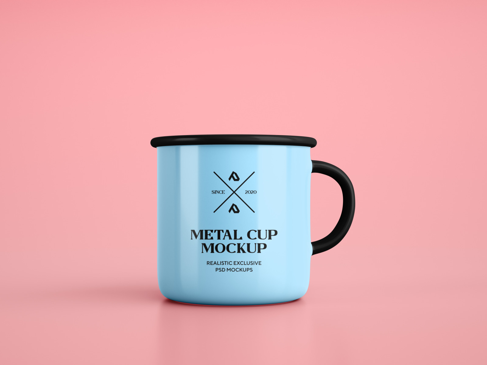 Enamel Mug and Coffee Cup Mockups Set