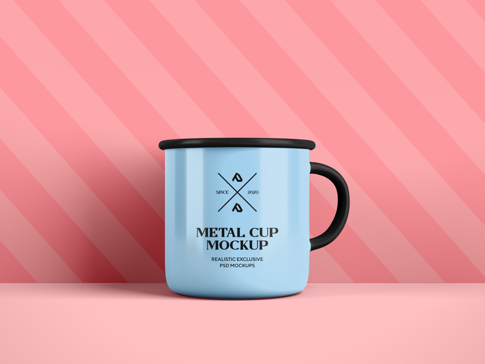 Enamel Mug and Coffee Cup Mockups Set