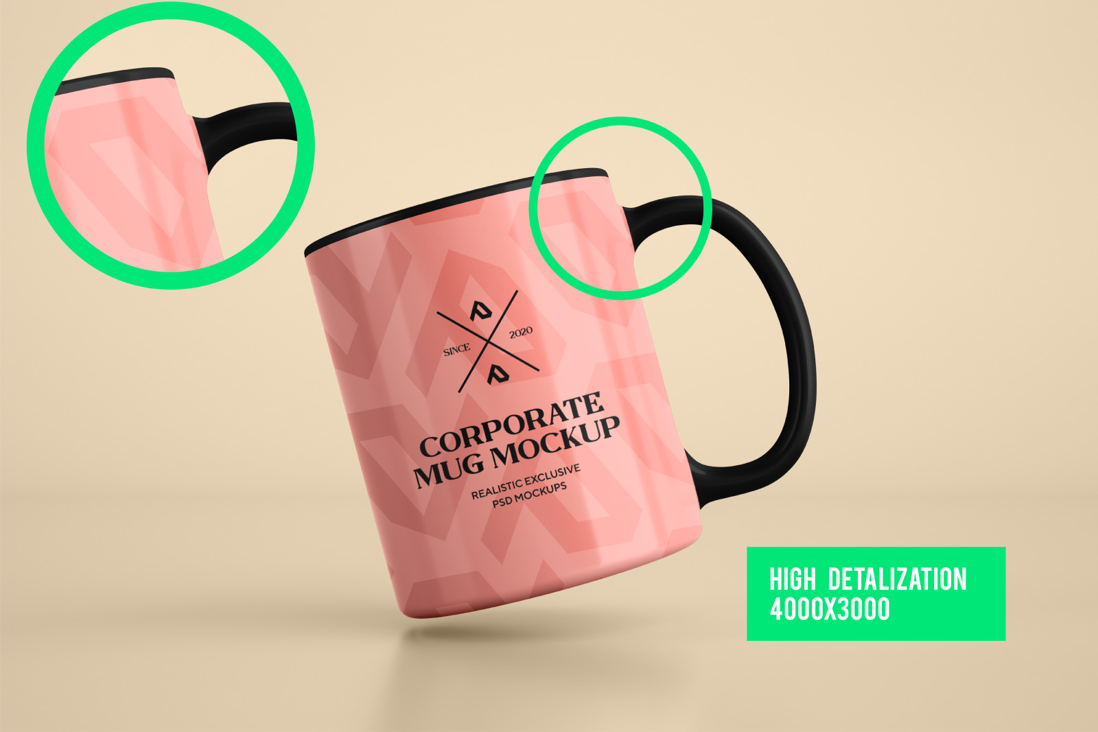 Enamel Mug and Coffee Cup Mockups Set