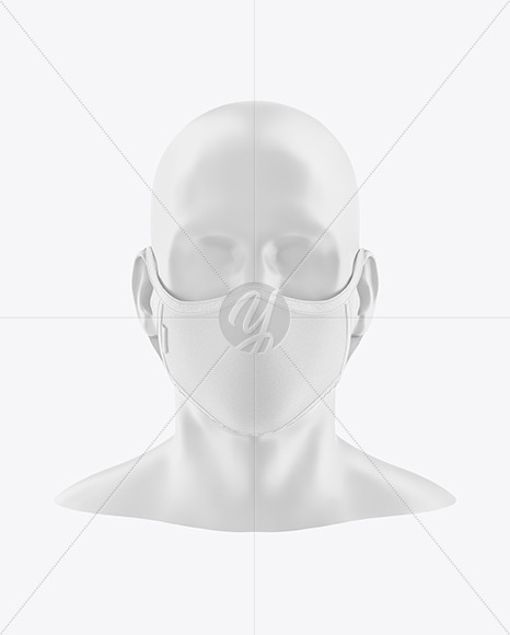 Face Mask Mockup - Front View