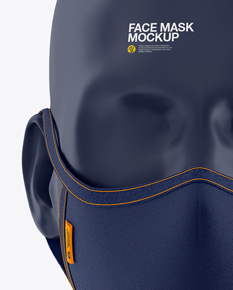 Face Mask Mockup - Front View