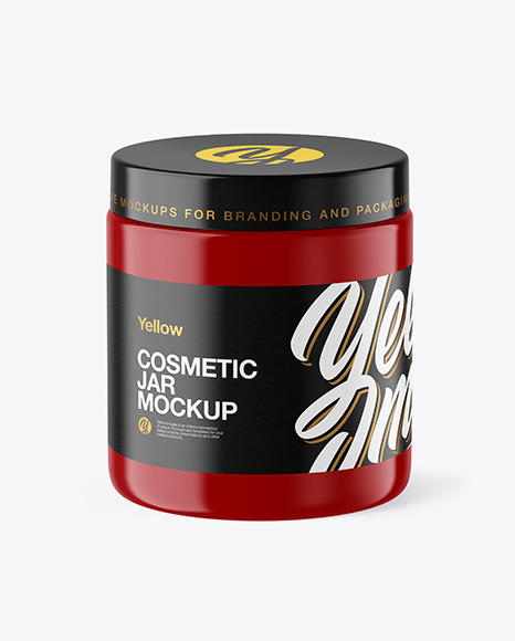 Glossy Plastic Jar Mockup - Plastic jar mockup