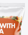 Plastic Bag With Tricolor Cavatappi Pasta Mockup