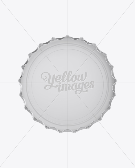 Metallic Bottle Cap - Top View