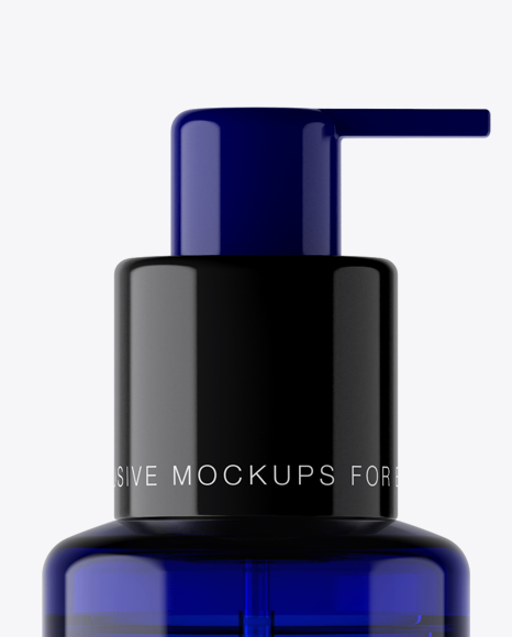 Blue Spray Bottle Mockup