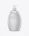 Plastic Soap Bottle Mockup - Front View