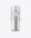 Glossy & Metal USB Flash Drive Mockup - Top View