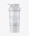 Transparent Shaker Bottle With Blender Ball Mockup