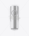 Metallic USB Flash Drive Mockup - Top View