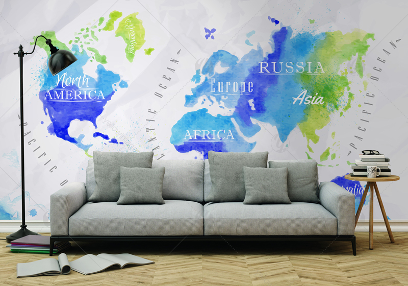 Watercolor world map Watercolor world map
