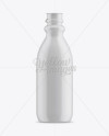 Glossy Plastic Dairy Bottle Mockup - Front View