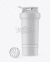 Matte Shaker Bottle With Blender Ball Mockup