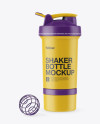 Matte Shaker Bottle With Blender Ball Mockup