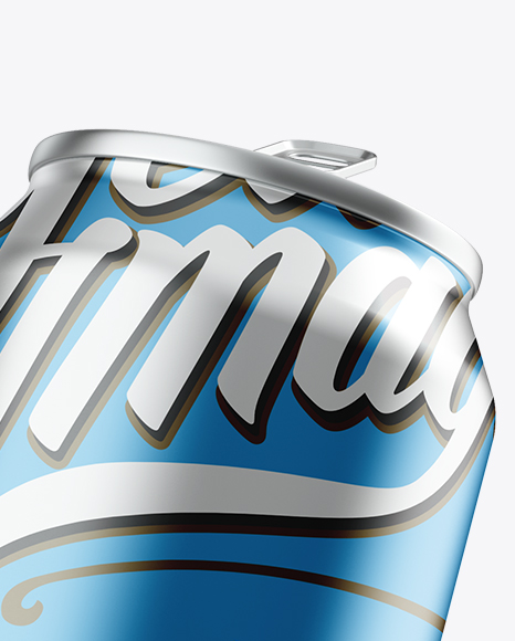 330ml Aluminium Can With Metallic Finish Mockup