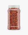 Plastic Spice Jar with Red Paprika Mockup - Front View