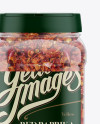 Plastic Spice Jar with Red Paprika Mockup - Front View