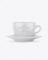 Glossy Coffee Cup Mockup - Front View