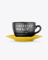 Matte Coffee Cup Mockup - Front View