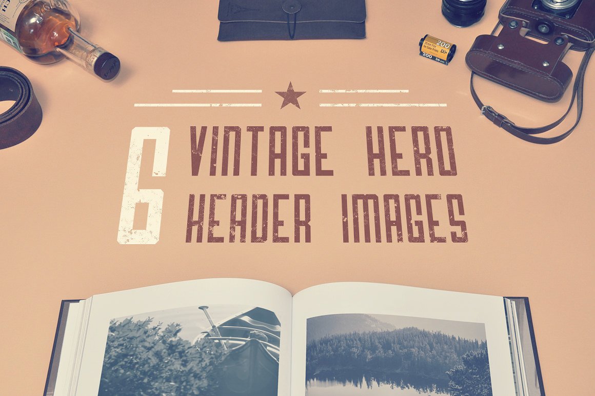 6 Vinage Hero Header Images + Bonus