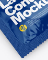 Glossy Condom Packaging Mockup - Half Side View
