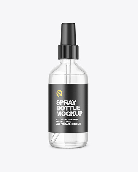 Glass Spray Bottle Mockup