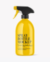 Glossy Spray Bottle Mockup