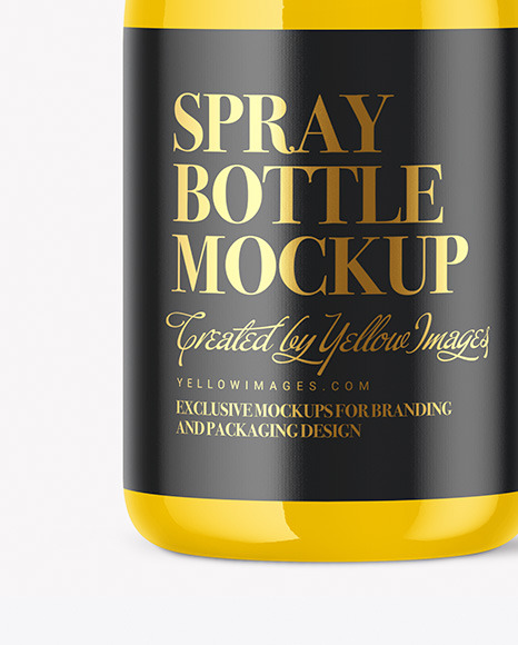 Glossy Spray Bottle Mockup