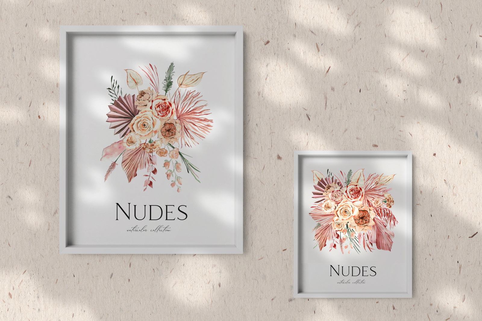 NUDES - Dry Boho Florals Watercolor NUDES - Dry Boho Florals Watercolor