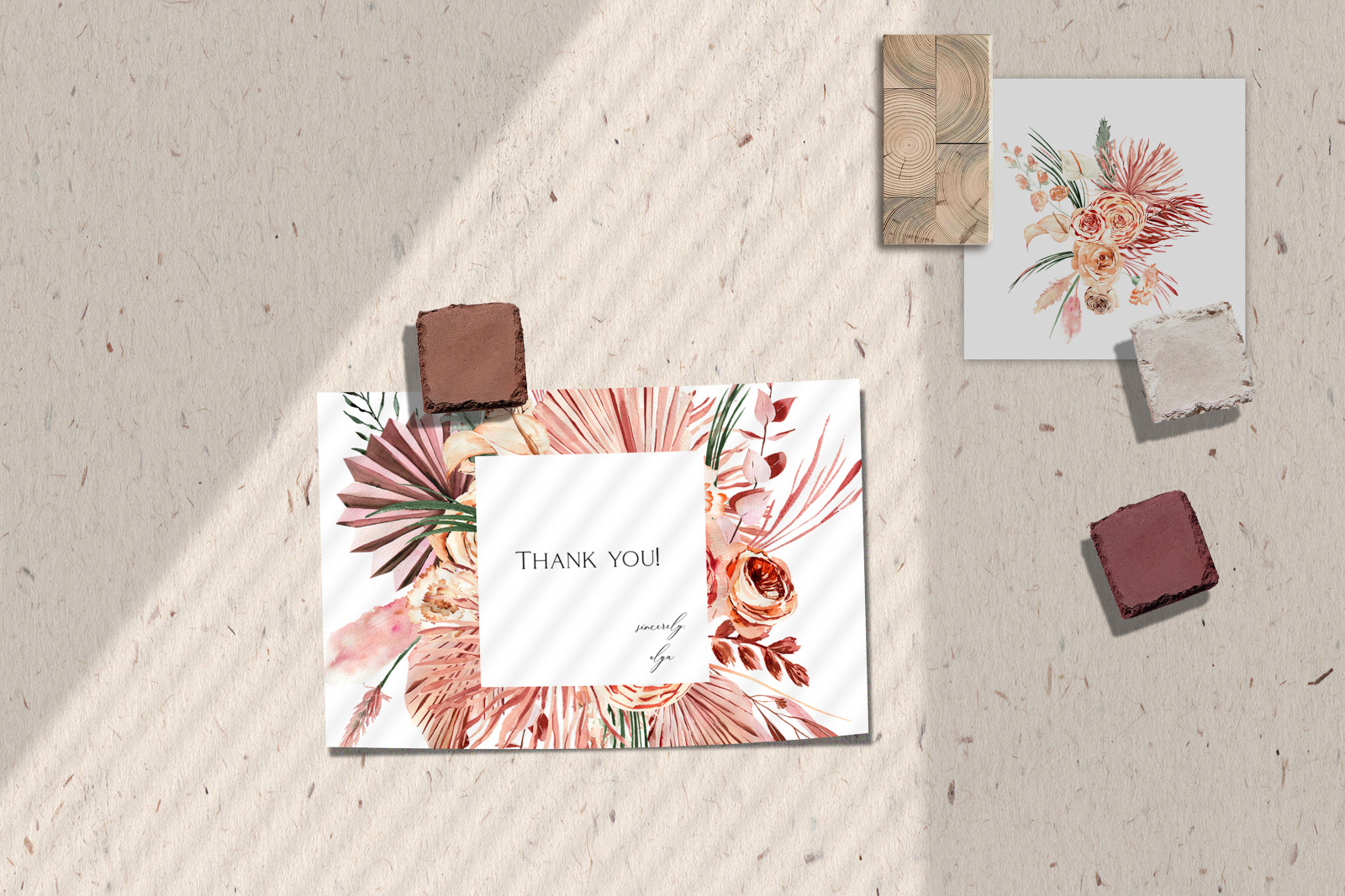 NUDES - Dry Boho Florals Watercolor NUDES - Dry Boho Florals Watercolor