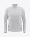 Men’s Raglan Quarter-Zip Pullover Mockup - Front View