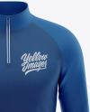 Men’s Raglan Quarter-Zip Pullover Mockup - Front View