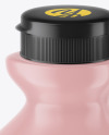 Glossy Plastic Maple Syrup Bottle Mockup - Front View (High-Angle Shot)