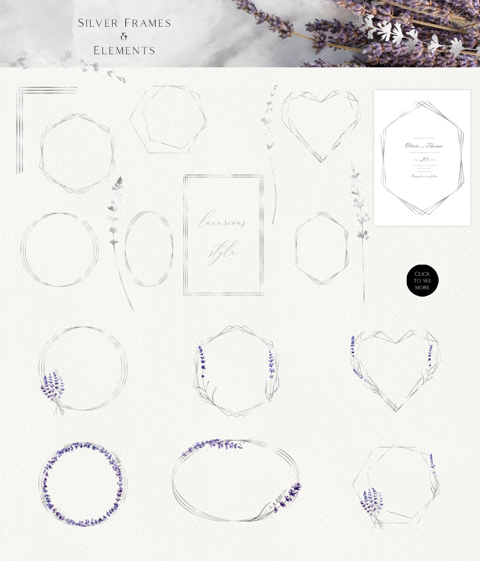 Watercolor Love Lavender Set Watercolor Love Lavender Set