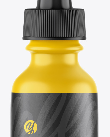 Matte Dropper Bottle Mockup