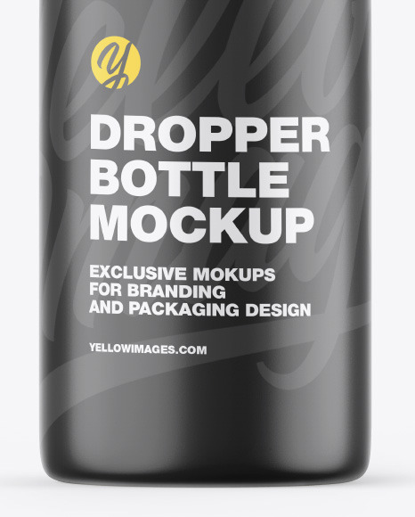 Matte Dropper Bottle Mockup