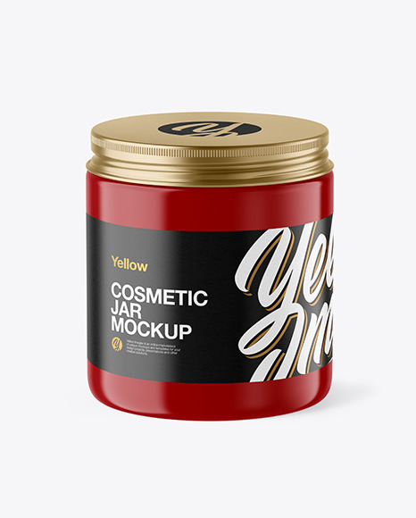Glossy Plastic Jar Mockup - Plastic jar mockup