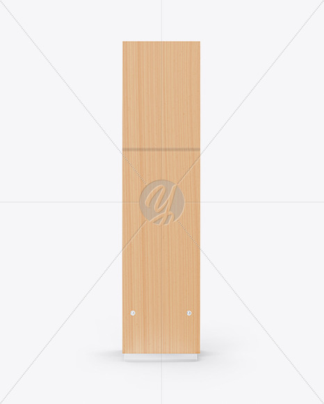 Wooden Stand With Poster Mockup